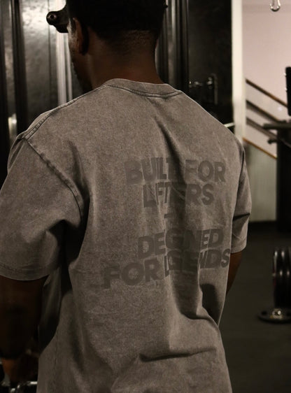 "BFL-DFL" Oversized Washed T-Shirt GREY