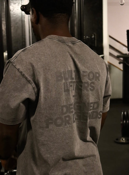 "BFL-DFL" Oversized Washed T-Shirt GREY