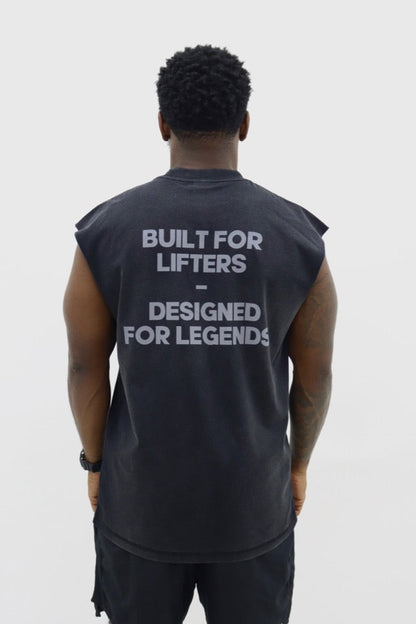 "BFL-DFL" Sleeveless T-shirt BLACK