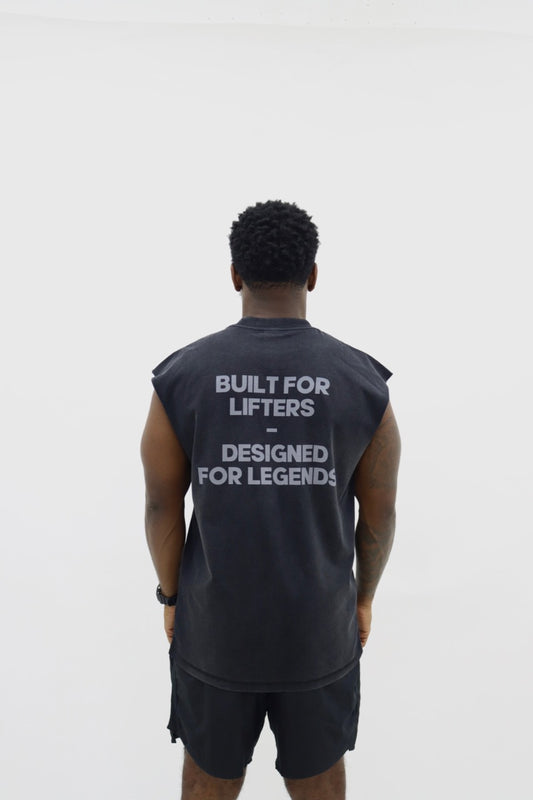 "BFL-DFL" Sleeveless T-shirt BLACK