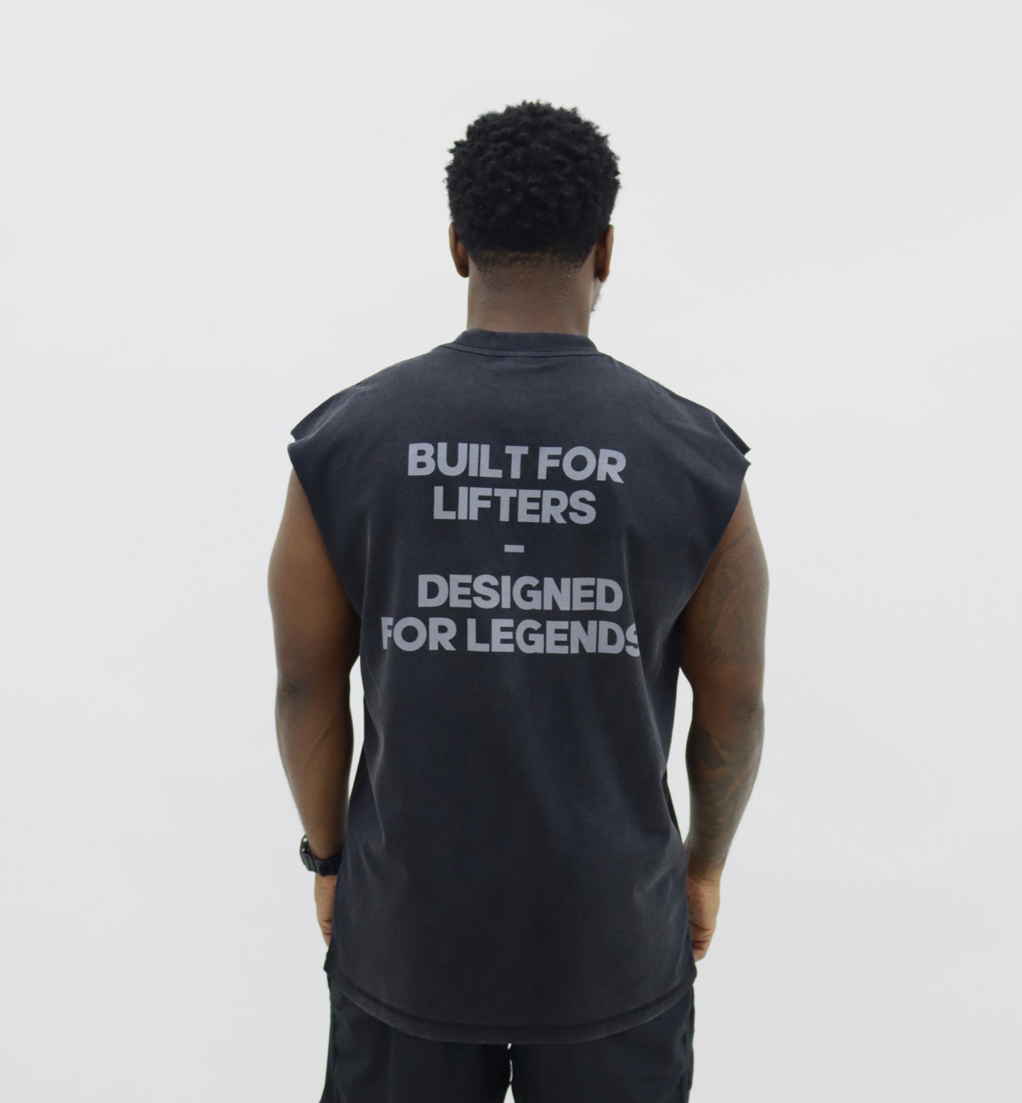 "BFL-DFL" Sleeveless T-shirt BLACK