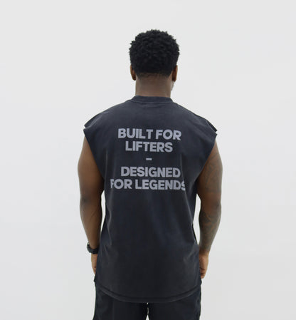 "BFL-DFL" Sleeveless T-shirt BLACK
