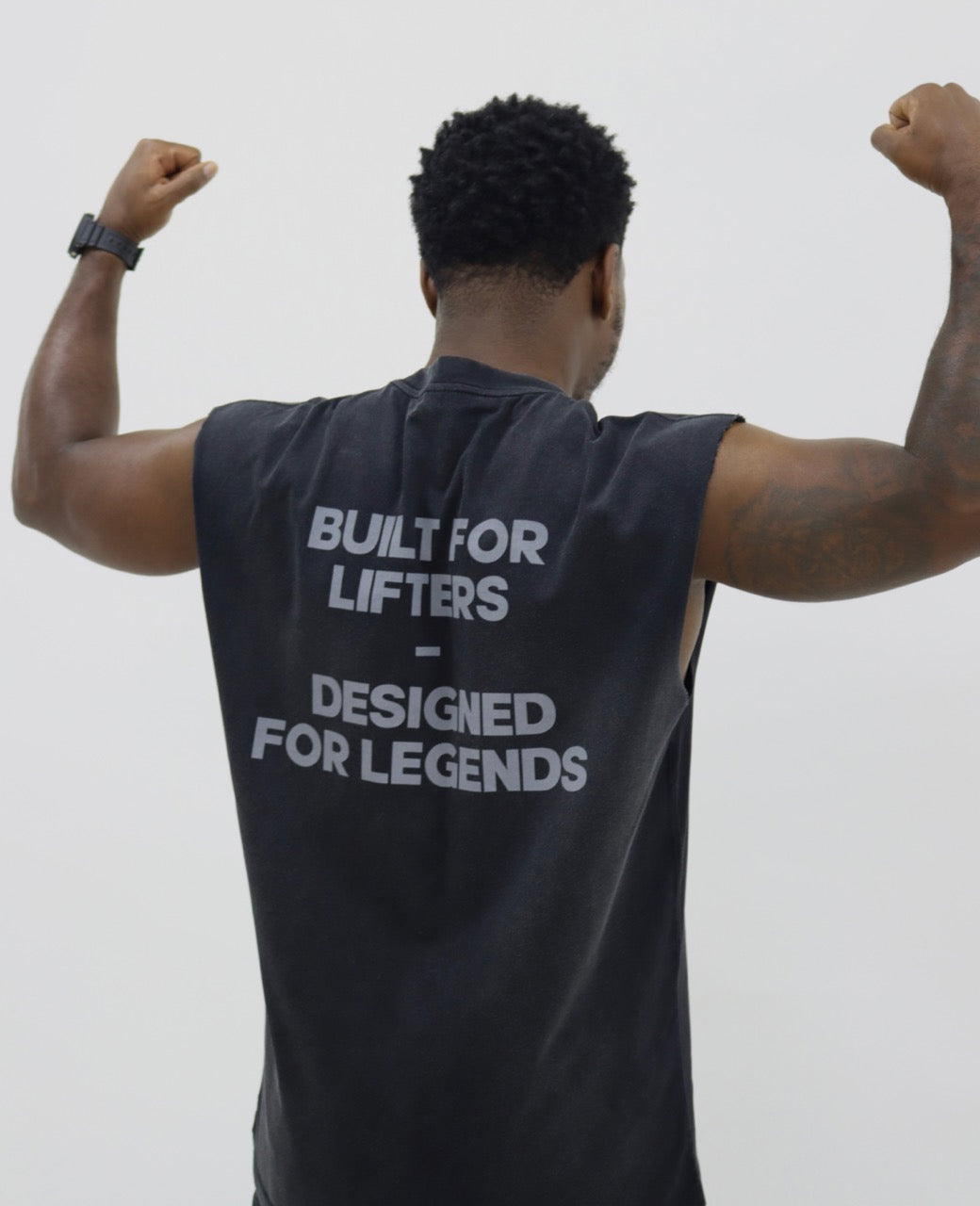 "BFL-DFL" Sleeveless T-shirt BLACK