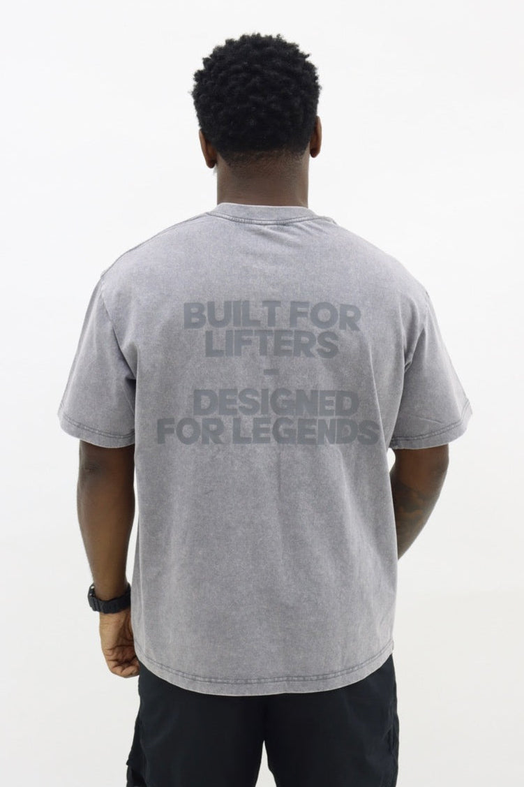 "BFL-DFL" Oversized Washed T-Shirt GREY