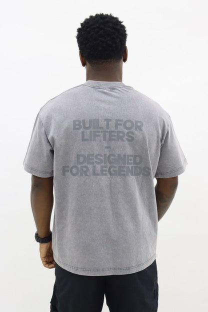 "BFL-DFL" Oversized Washed T-Shirt GREY