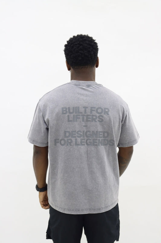 "BFL-DFL" Oversized Washed T-Shirt GREY