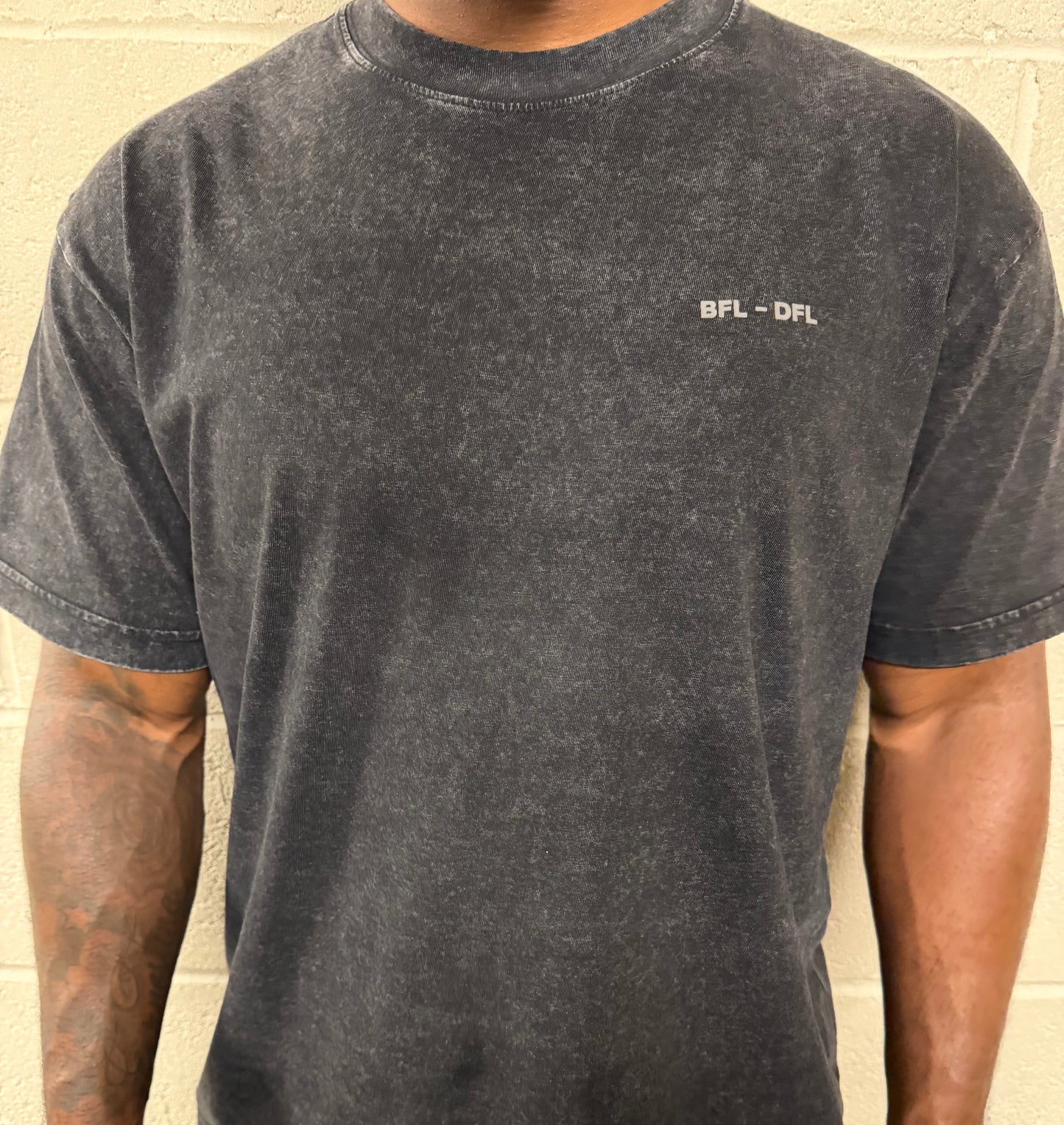 "BFL-DFL" Oversized Washed T-Shirt BLACK
